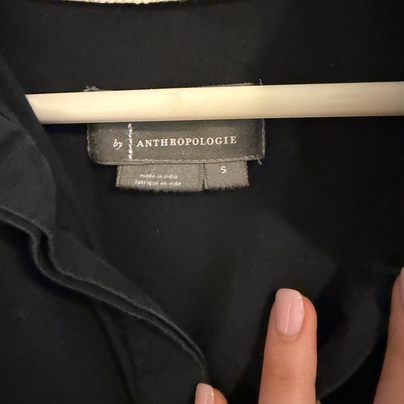 Anthropologie Charcoal Button-Down Shirt - Picture 2 of 3